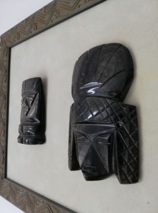 Cadre décoratif avec Statuettes Mexicaine "Maya" - 