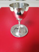 6 Verres à Champagne et 6 verres à Liqueur en métal argenté 