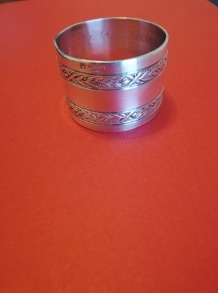 Rond de serviette argent Empire D.CREGUT 2 Rangs