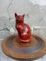 Figurine chat finition laque