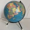 Globe vintage 1975 terrestre tripode verre Taride mappemonde