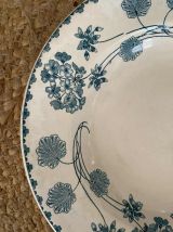 Assiettes creuses Sarreguemines modèle Géranium.
