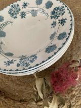 Assiettes creuses Sarreguemines modèle Géranium.