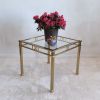 Belle table basse dorée carrée Orsenigo Italy 