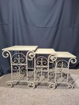 3 Tables gigognes en fer 