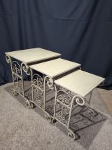 3 Tables gigognes en fer 