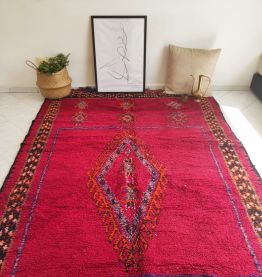 Magnifique tapis berbère vintage 366 x 164 cm