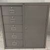 Meuble métallique Bauche 5 tiroirs + armoire à serrure