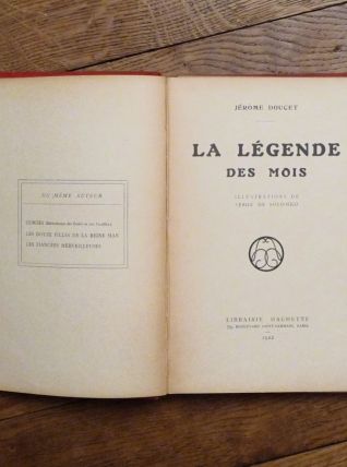 La Légende des Mois- Jérome Doucet- 1922- Librairie Hachette