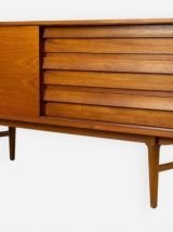 Vintage sideboard in teak with sliding door and drawers, 196