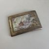 Porte-cigarettes vintage 1900 nacre argenté chinois - 12,5 x
