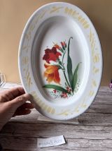 Plat ovale métal émaillé vintage "Bumper Harvest" 