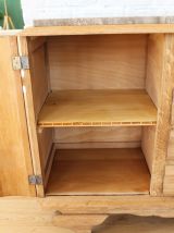 : Buffet bas chêne massif vintage, vers 1950