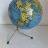 Globe vintage 1960 terrestre doré Taride tripode mappemonde 