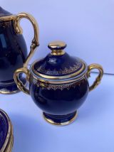 Service à café 5 tasses sucrier pot à lait cafetière Limoges