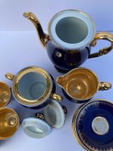 Service à café 5 tasses sucrier pot à lait cafetière Limoges