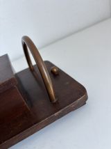 Porte-cigarettes vintage 1960 distributeur bois métal cuivre
