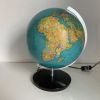 Globe vintage 1976 terrestre allemand (français) JRO Wechsel