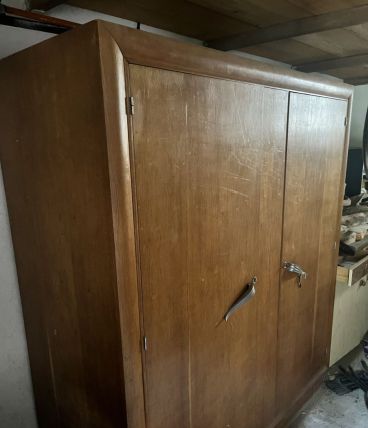 Armoire Vintage Années 50 en Chêne Clair