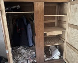 Armoire Vintage Années 50 en Chêne Clair