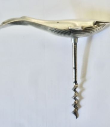 TIRE BOUCHON BALEINE METAL ARGENTÈ