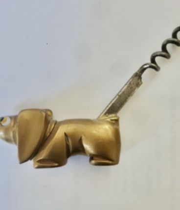 Ancien tire bouchon chien bakelite