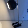 Grande lampe vintage 1960 eyeball design noir et bois bureau