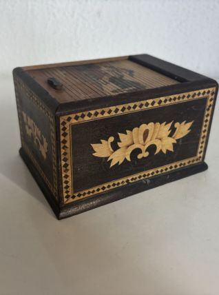Porte-cigarettes vintage 1960 distributeur bois japon groom 
