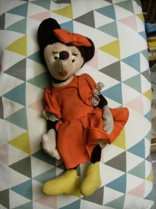 peluche ancienne minnie - provenance etats unis 