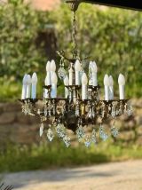 Grand lustre français ancien 18 feux