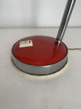 Lampe vintage 1960 bureau Veneta Lumi Italie rouge - 35 cm