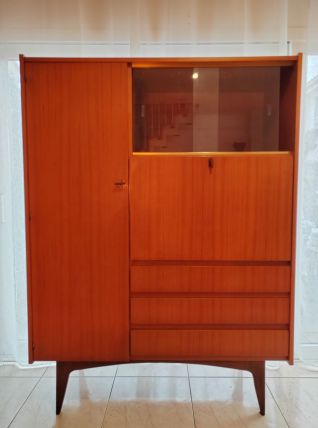 Armoire secrétaire en teck vintage 