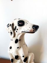 Chien dalmatien en céramique vintage, Italie 1970 