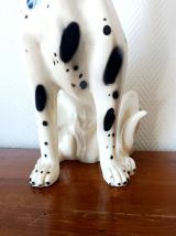 Chien dalmatien en céramique vintage, Italie 1970 