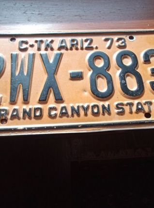 Authentique plaque d'immatriculation de l'état de l'Arizona 