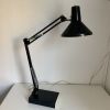 Lampe vintage 1970 d'architecte Twist noire bureau - 70 cm