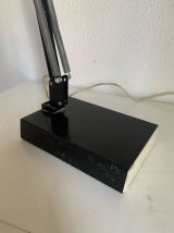 Lampe vintage 1970 d'architecte Twist noire bureau - 70 cm