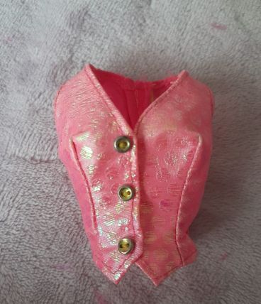 Mattel 1994 Barbie Cut n Style vêtement haut rose bon état