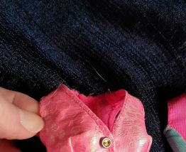 Mattel 1994 Barbie Cut n Style vêtement haut rose bon état