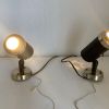 Paire de spots vintage 1950 Lita Zodiac de Jacques Biny noir