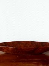 Coupe oblongue en bois brutaliste 