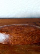 Coupe oblongue en bois brutaliste 