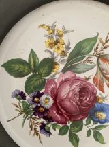Assiette porcelaine et étain décorative et murale.