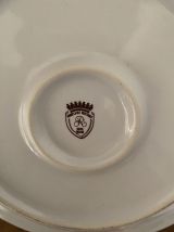 Assiette porcelaine et étain décorative et murale.