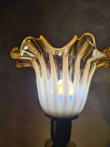 lampe bois mazda 1940 tulipe murano 60x45 tres bon etat