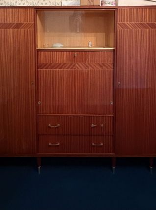 Armoire secrétaire vintage, années 50/60 - Style reconstruct