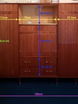 Armoire secrétaire vintage, années 50/60 - Style reconstruct