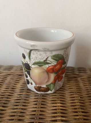 Pot confiture porcelaine blanche facettes Pullivuyt.