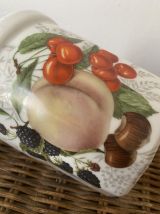 Pot confiture porcelaine blanche facettes Pullivuyt.