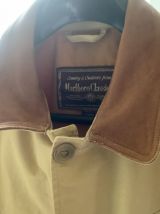 Parka Vintage Coton Et Cuir Malboro Classics - Excellent Éta